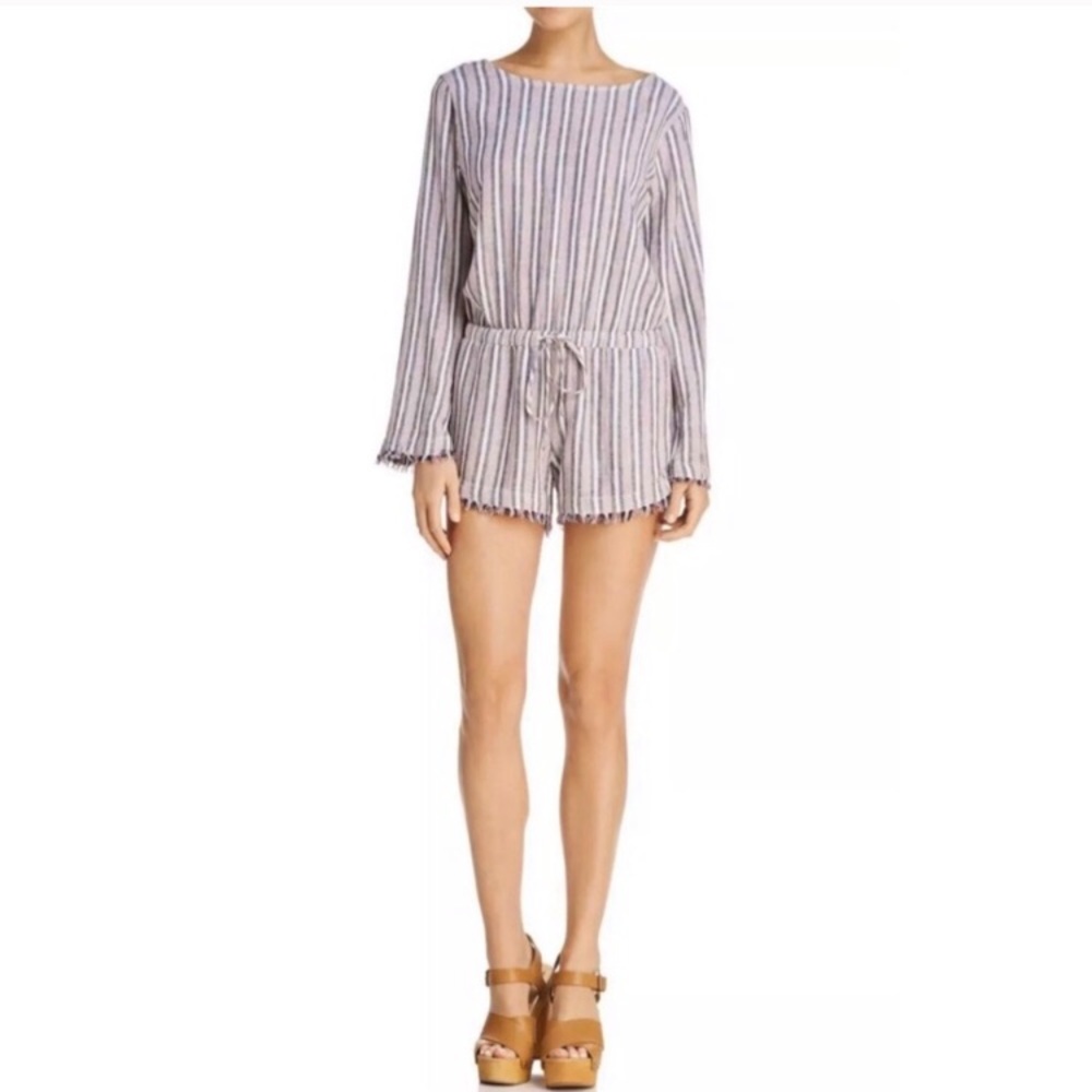 Cloth & Stone Bella Dahl Striped Linen Romper